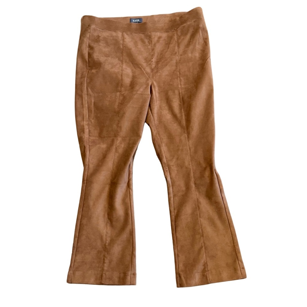 NYDJ Faux Suede Pants Leggings Size 14 Rust Terra Cotta